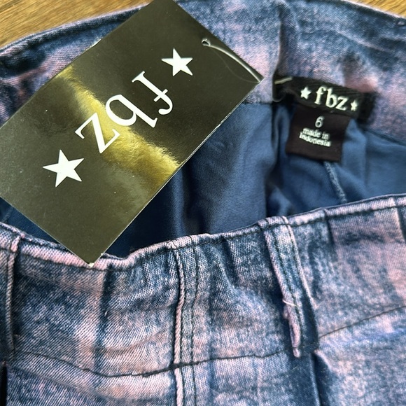 Flowers By Zoe Denim Skirt Blue & Pink - Picture 8 of 10